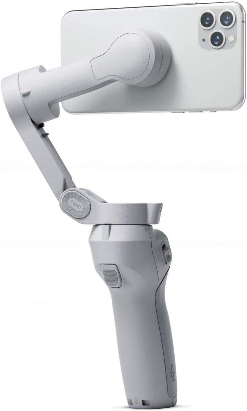 DJI OM 4 - Handheld 3-Axis Smartphone Gimbal Stabilizer with Grip, Tripod, Gimbal Stabilizer Ideal for Vlogging, YouTube, Live Video, Phone Stabilizer Compatible with iPhone and Android