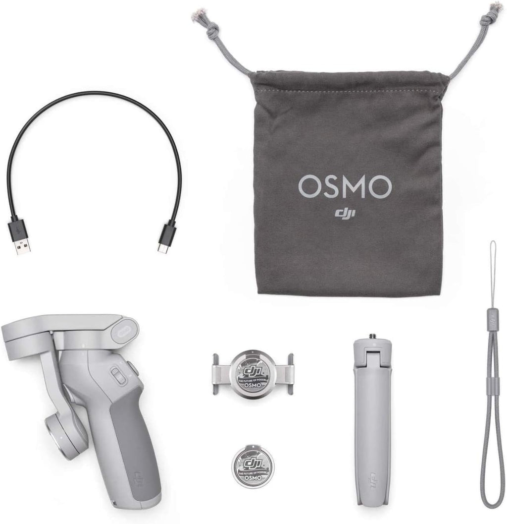 DJI OM 4 - Handheld 3-Axis Smartphone Gimbal Stabilizer with Grip, Tripod, Gimbal Stabilizer Ideal for Vlogging, YouTube, Live Video, Phone Stabilizer Compatible with iPhone and Android