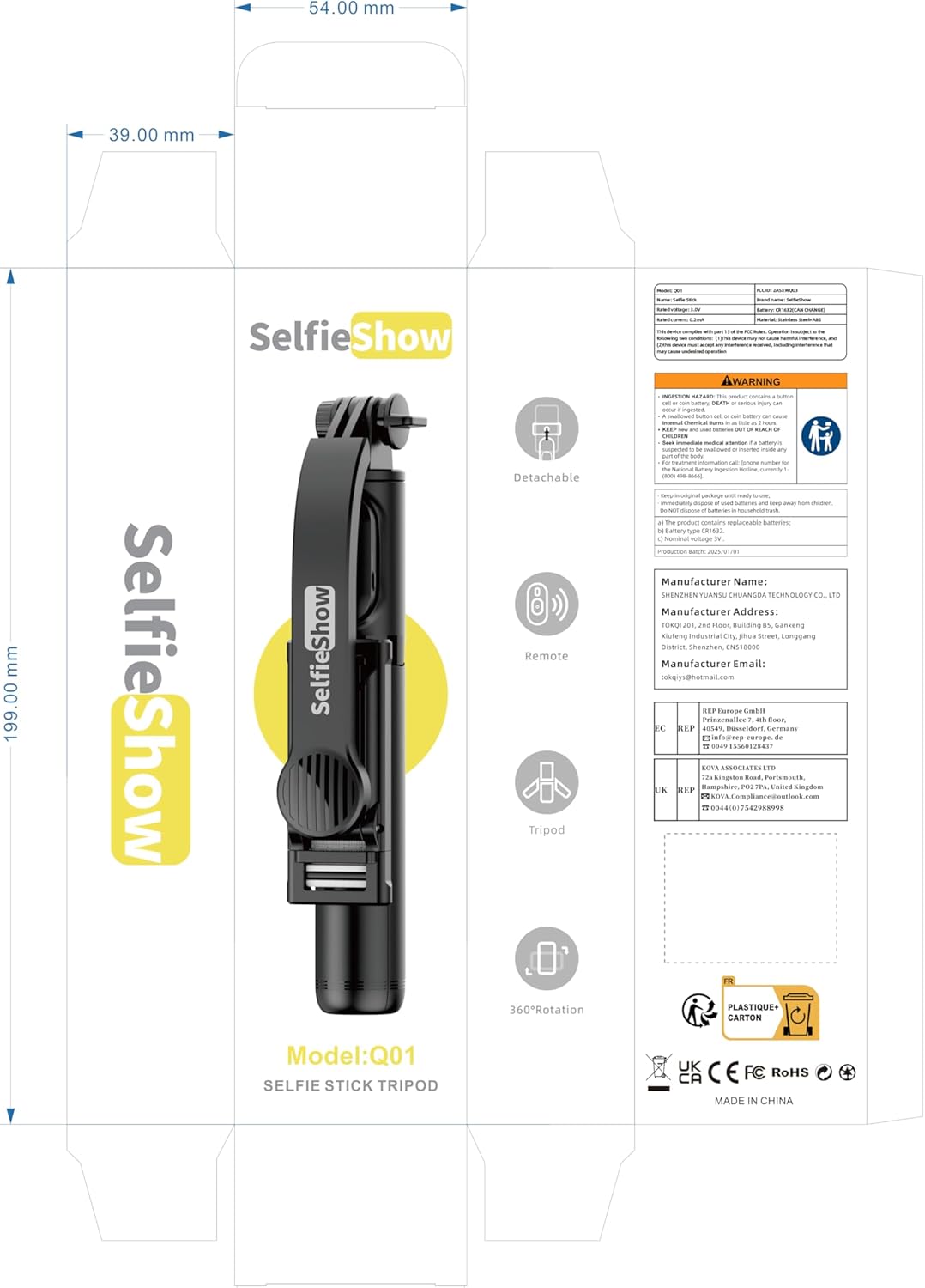 SelfieShow Selfie Stick, Extendable Selfie Stick Tripod with Wireless Remote and Tripod Stand, Portable, Lightweight, Compatible with iPhone 15 14 13 12 Pro Xs Max X 8Plus, Samsung Smartphone and More
