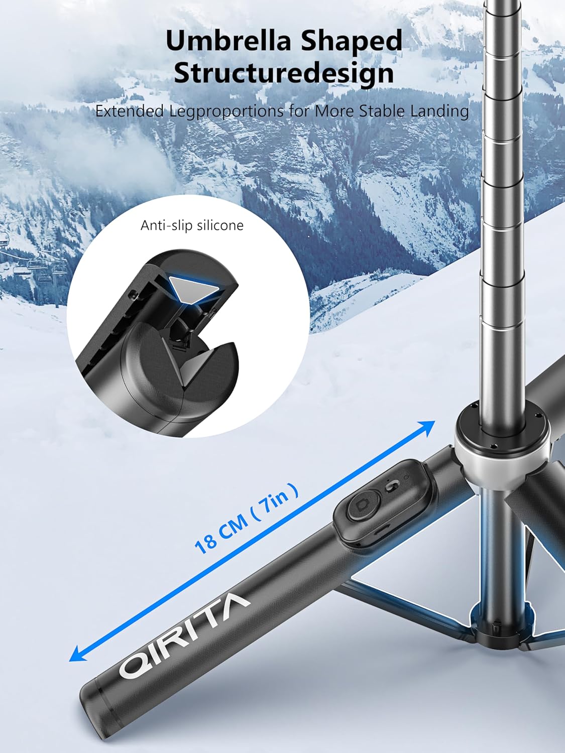 Selfie Stick & Phone Tripod, All in 1 Selfie Stick with Remote, Phone Travel Tripod Stand for Video Recording, Live Streaming, Photograph, Group Photo, Vlog Compatible with All Cellphones