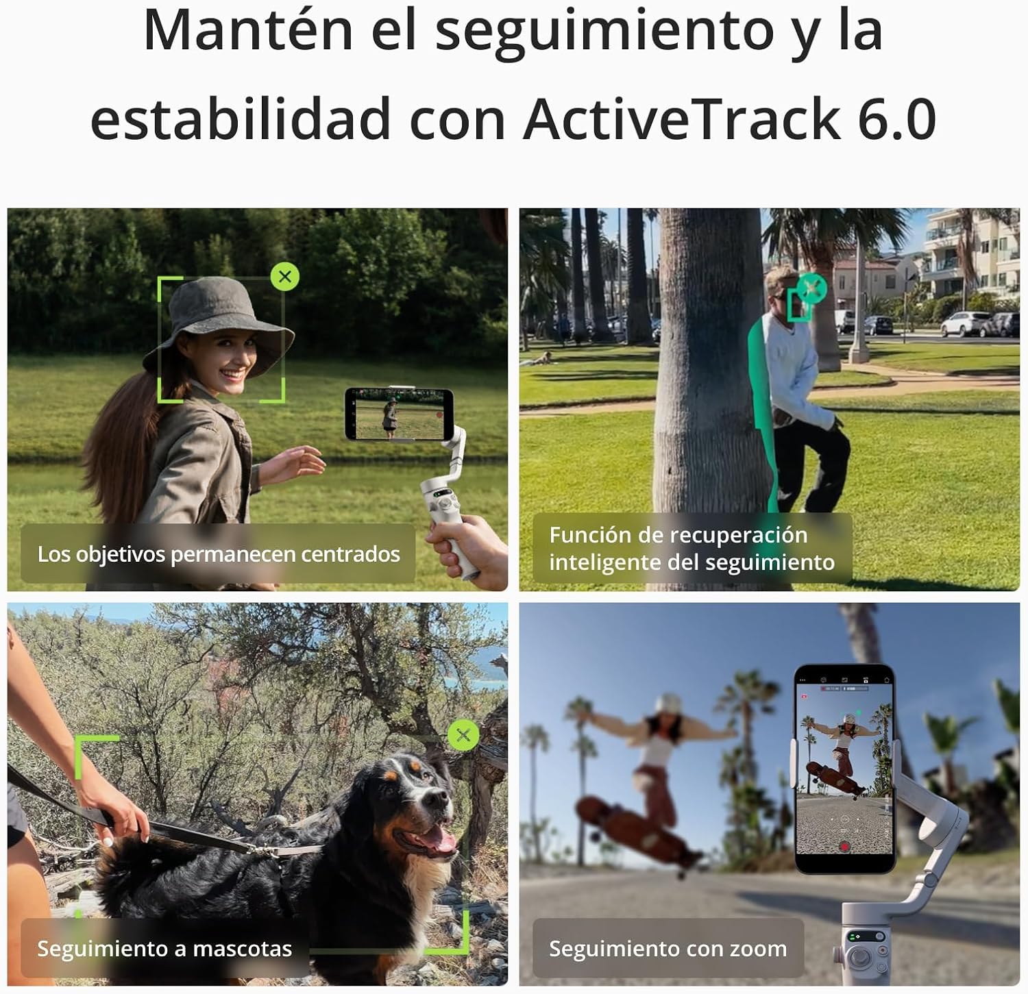 DJI Osmo Mobile 6, 3-Axis Phone Gimbal, Object Tracking, Built-in Extension Rod, Portable and Foldable, Gimbal Stabilizer for iPhone, Android, YouTube TikTok Video, Platinum Gray